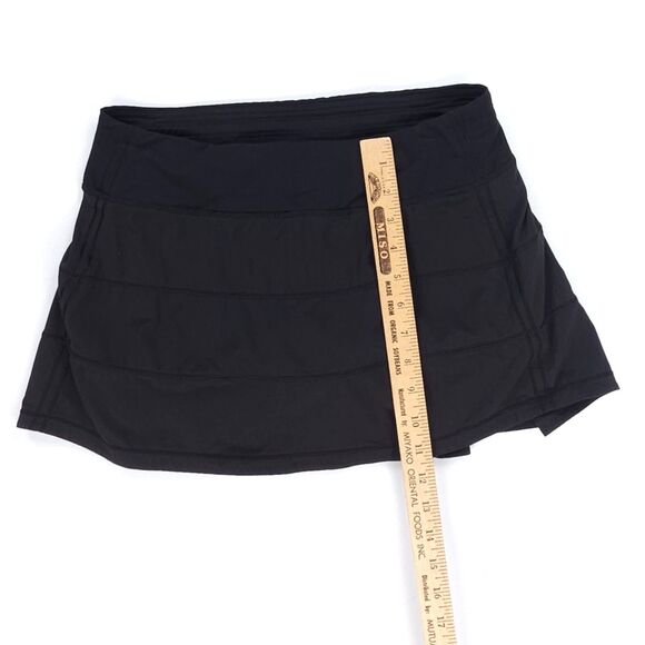 LULULEMON Pace Rival Skirt *4-way Stretch Black Skort Athleisure Tennis Sporty - Picture 3 of 11